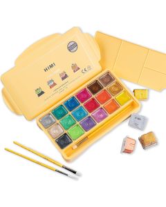 HIMI Metallic Gouache Paints Set of 18 x 30ml , X ALIEN FRENS