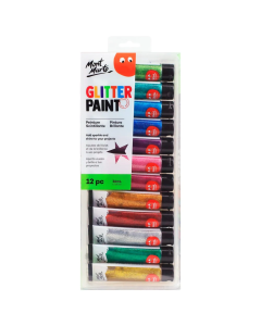 Mont Marte Glitter Paint 12pc x 36ml