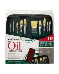 Mont Marte Hog Bristle Oil Brush Set in Wallet
