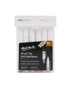 Mont Marte Dual Tip Alcohol Art Markers 24pc in Case