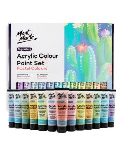 Mont Marte Acrylic Colour Pastel Paint Set Signature 24pc x 36ml