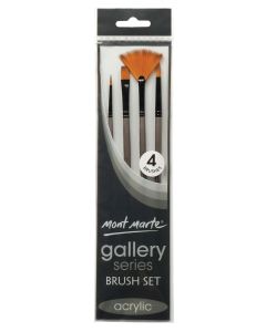 Mont Marte Gallery Series Brush Set Acrylic 4pc - 10