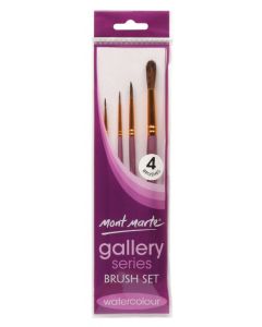Mont Marte Gallery Series Brush Set Watercolour 4pc - 29