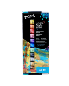 Mont Marte Metallic Acrylic Paint Set 12pc x 36ml