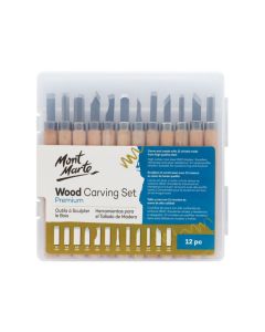Mont Marte Wood Carving Set 12pc