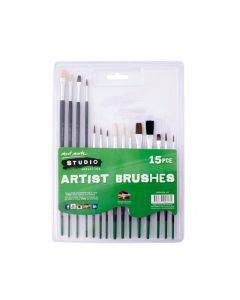 Mont Marte Silver Series Paint Brush Set 15pce