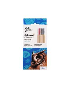 Mont Marte Coloured Charcoal Pencils 12pc