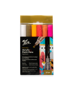 Mont Marte Metallic Acrylic Paint Pens Broad Tip 12pc