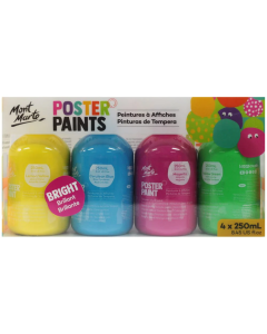 Mont Marte Poster Paint 250ml 4pc - Bright