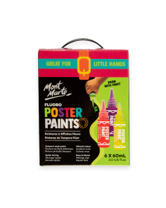 Mont Marte Fluoro Poster Paint Set 6pc x 60ml