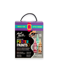 Mont Marte Metallic Poster Paint Set 6pc x 60ml