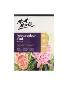 Mont Marte Watercolour Pad German Paper A4 300gsm 12sht