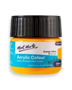 Mont Marte Acrylic Colour Paint 100ml - Orange Yellow