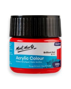 Mont Marte Acrylic Colour Paint 100ml - Brilliant Red