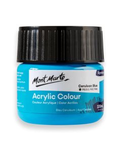 Mont Marte Acrylic Colour Paint 100ml - Cerulean Blue