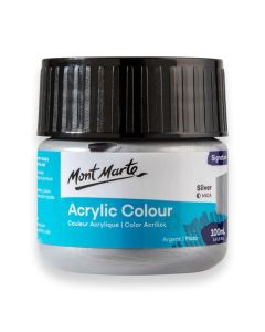 Mont Marte Acrylic Colour Paint 100ml - Silver