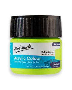 Mont Marte Acrylic Colour Paint 100ml - Yellow Green