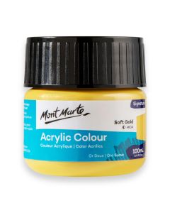 Mont Marte Acrylic Colour Paint 100ml - Soft Gold