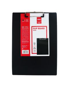 Deli Clipboard 38513 - Black - Plastic