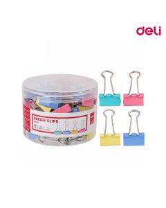 Binder Clip Color 25mm 48 pcs/Pkt Deli 8554a