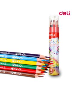 Colour Pencil 12 Colour Tube Deli - C00307