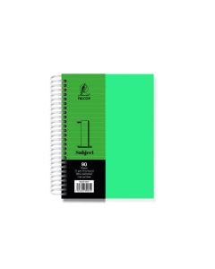 A6 Spiral Note Book 90/S Hard Plastic - UNIBOOK Florescent green