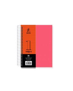 A6 Spiral Note Book 90/S Hard Plastic - UNIBOOK Fluorescent Pink