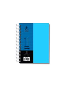 A6 Spiral Note Book 90/S Hard Plastic - UNIBOOK Fluorescent Blue