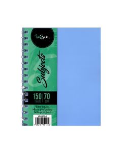 Hard Plastic Cover 5 Subject A5 Book UNIBOOK - Blue