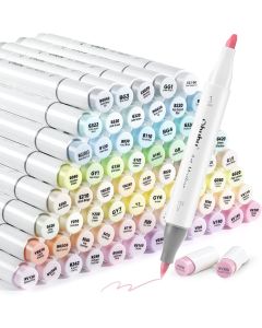 Ohuhu Honolulu 96 Pastel Colors Alcohol Art Markers - Sweetness & Blossoming - Brush & Chisel