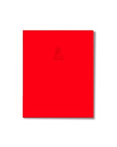 Single Line Book Red 10x8" 100/S Dark PVC Falcon