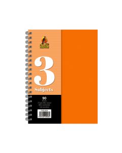 University Book 3 Subjects - A4 Orange
