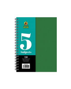 University Book 5 Subjects - A4 Green