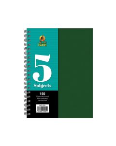 University Book 5 Subjects - A4 Dark Green
