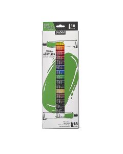 Pebeo High Viscosity Acrylics - Set of 18, Assorted Colors, 12 ml