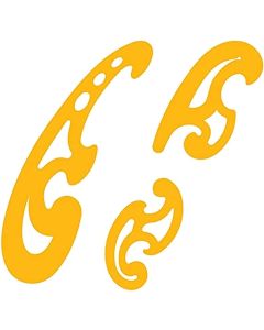 French Curve Set of 3 - Orange Color FCO3 Isomars