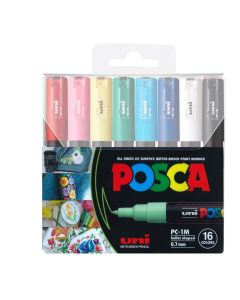 Uni Posca PC-1M Paint Marker Pen, Set of 16
