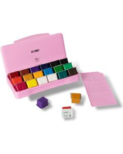 MIYA Gouache Paint Set, 18 Colors x 30ml Pink