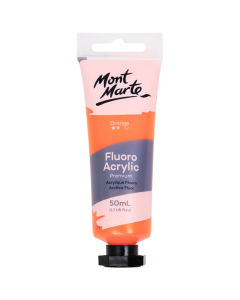 Mont Marte Fluoro Acrylic Paint 50ml - Orange