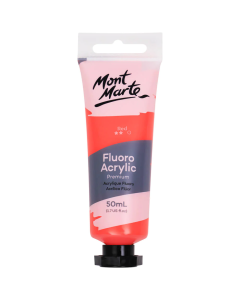 Mont Marte Fluoro Acrylic Paint 50ml - Red