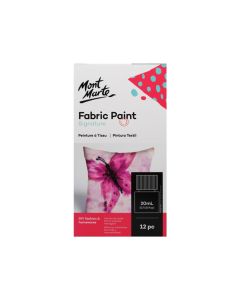 Mont Marte Fabric Paint Set 12pc x 20ml