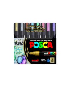 Uniball - Posca Coloring Markers set of 8 Metallic PC5M