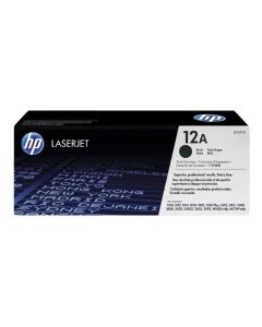 HP 12A Black Toner Cartridge, Standard Q2612A