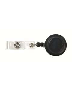 Card Holder "Black" ID Card Roller Clip Retractable