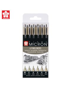 Sakura Pigma Micron fineliner set | 6 sizes, Black