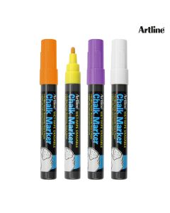Chalk Marker Ser of 4 Pastel Colour - 4mm Artline 