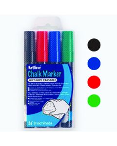Chalk Marker Ser of 4 Standard Colour - 4mm Artline