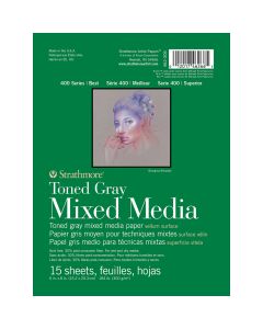 Strathmore Toned Grey Mixed Media Paper Pads 6" x 8"