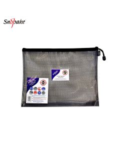Eva Mesh Zipper Bag DL Black A5 SNOPAKE - 15880