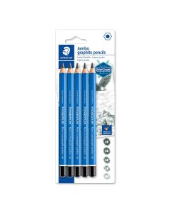 Staedtler Mars Lumograph Pencil Jumbo set of 5